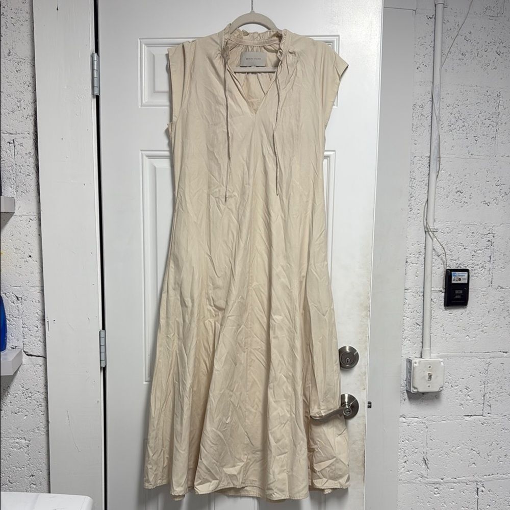 Brochu Walker Cream Buttoned Midi Sundress - NWOT - Classic Dress Size Small